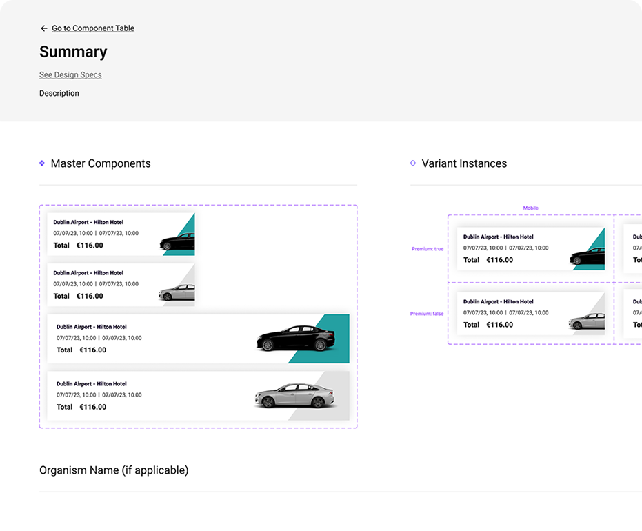 Master components and responsive variant instances
