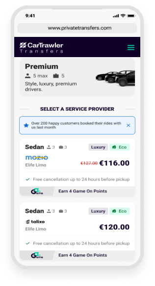 Select a service provider