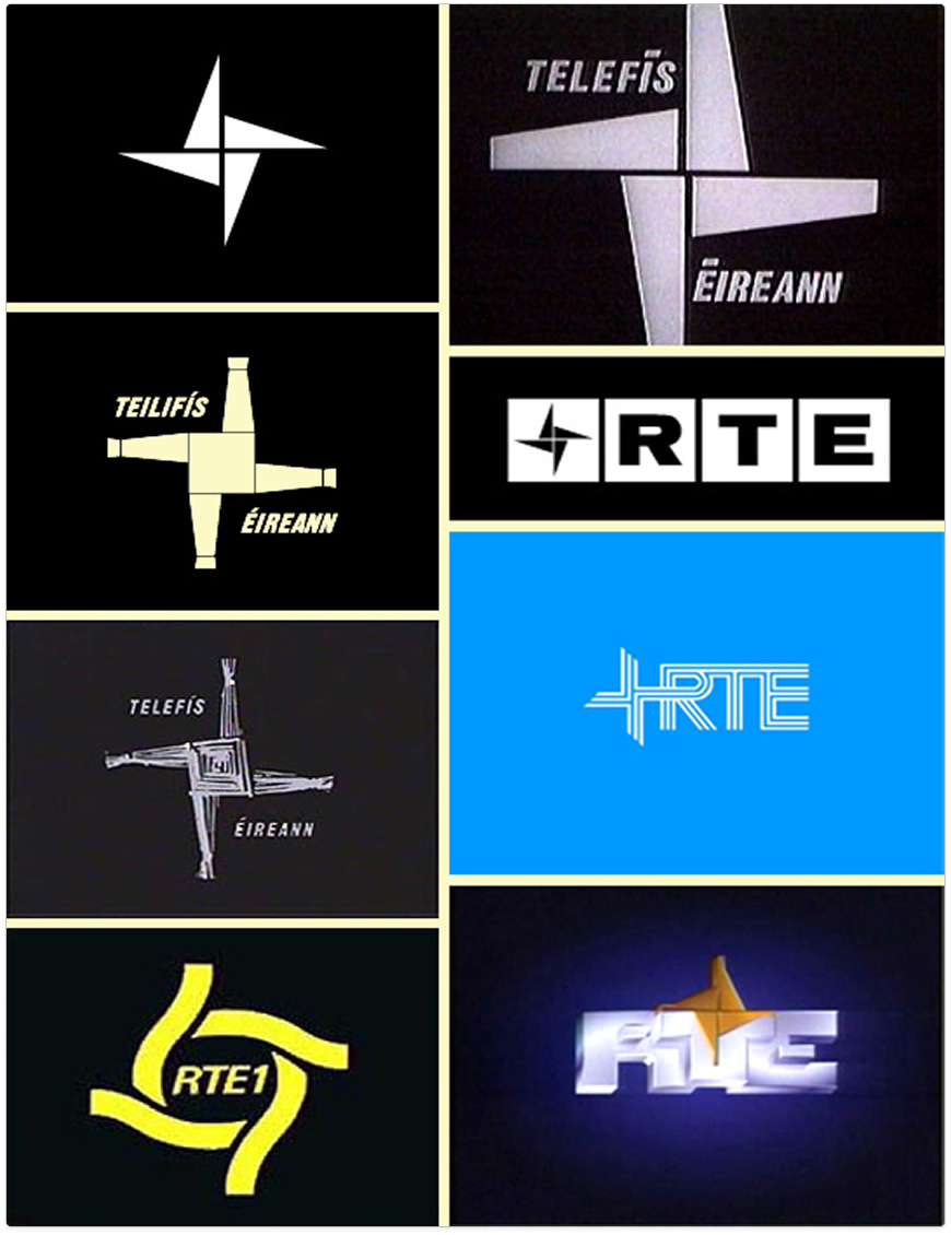 Telefís Éireann and RTÉ idents used as reference