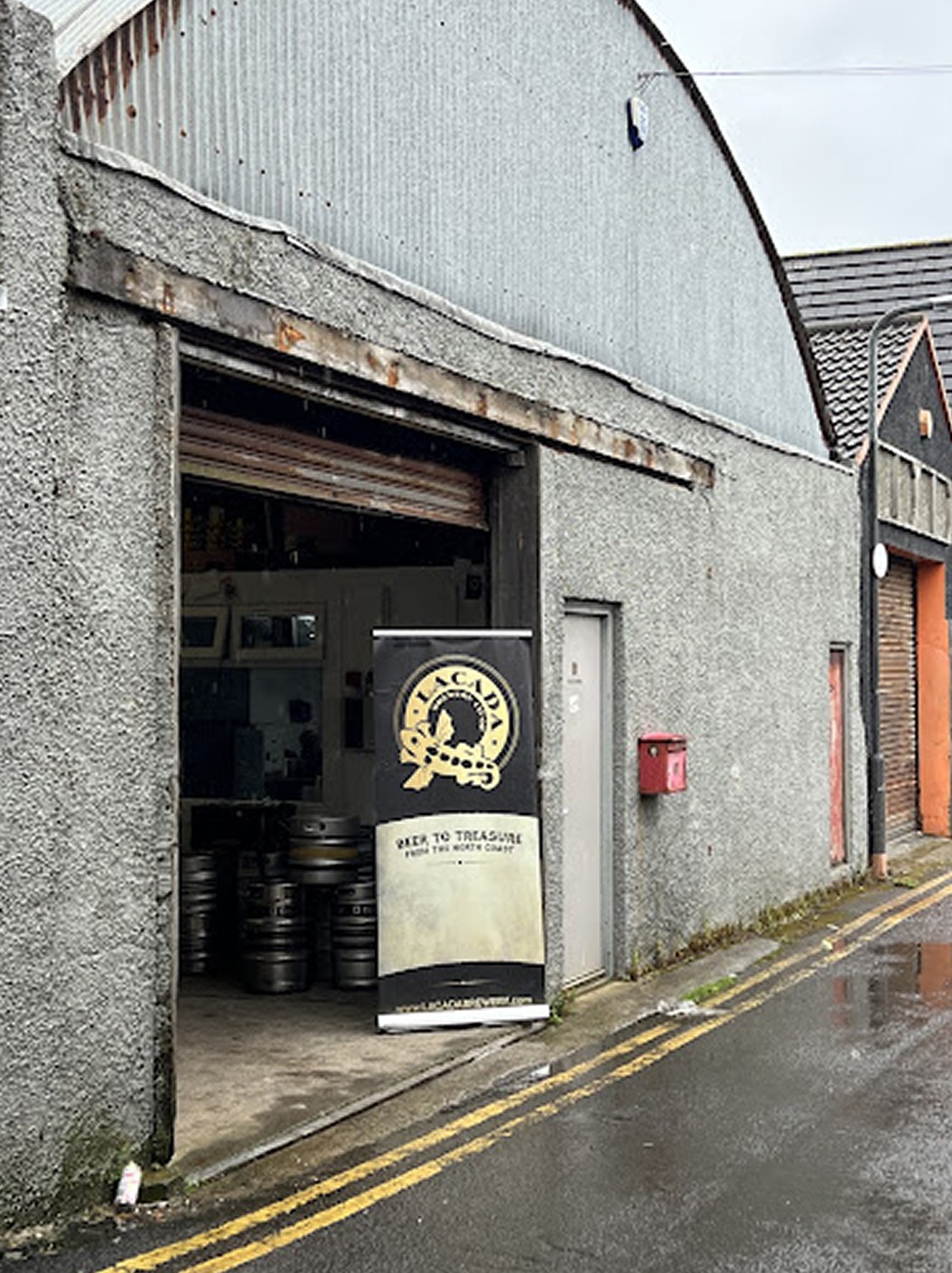 Lacada Brewery doorway in Portrush