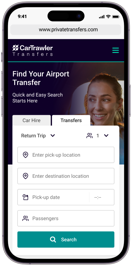 Mobile transfer search screen