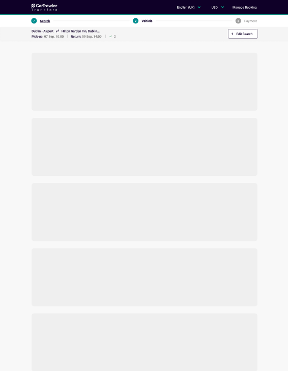 Results loading skeleton