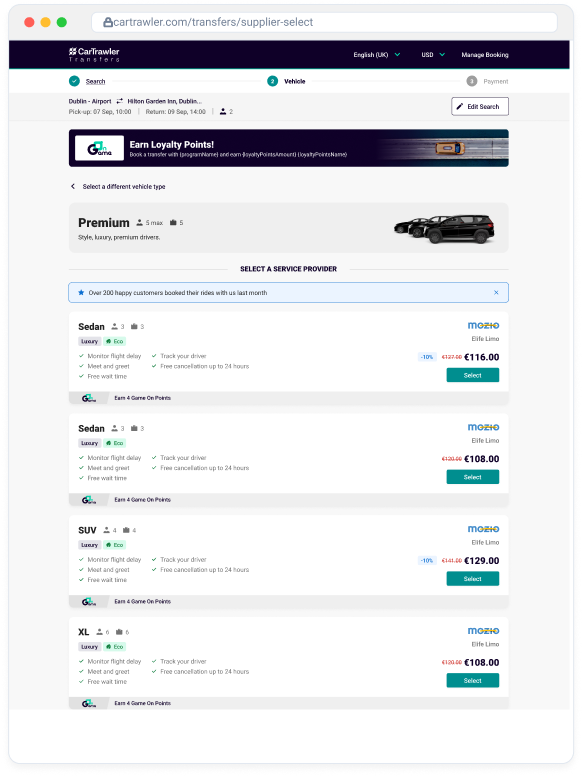 Service provider selection