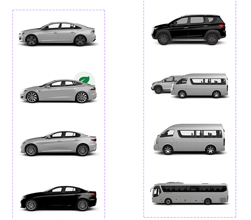Vehicle category groupings